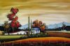 "Family Farm with Red Tree"