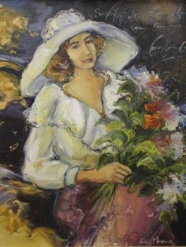 "Woman with Flowers"