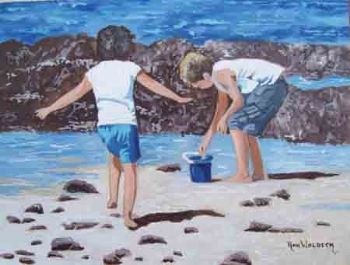 "Beach Kids and Bucket"