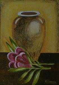"Clay Pot with Flower"