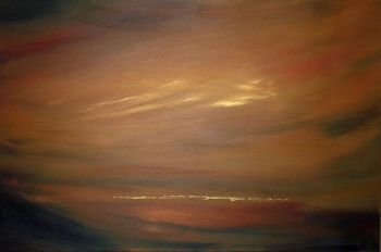 "Red Sky Gold Horizons"