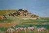 "Rocky Hill with Sheep"