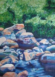 "Granite Rocks in Stream"