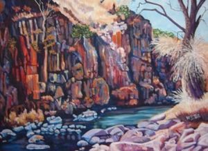 "Rockface in Bethlehem Gorge"