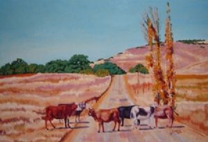 "Cattle Blocking the Road"