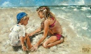 "Boetie en Sussie op Strand"