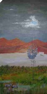 "Windmill in Kalahari RESERVED"