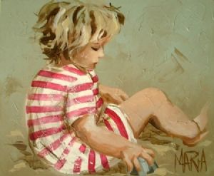 "Child Playing in the Sand"