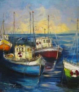 "Boats in harbour"