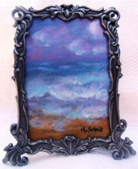 "Lavender Sea-Ornate Pewter Frame"