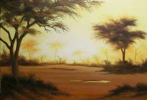 "Sunset in the Savuti"