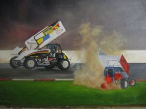 "V8 Sprintcar Action"