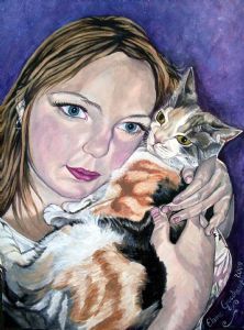 "Girl with Cat"