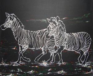 "Two Zebras"