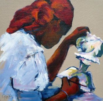 "Ceramic artist - ornate vase"
