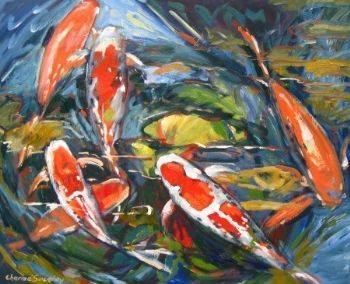 "Koi Swimming"