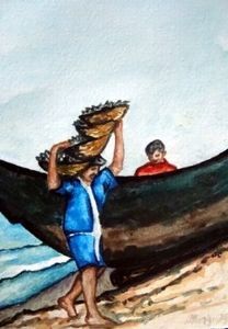 "Fisherman In Goa India"