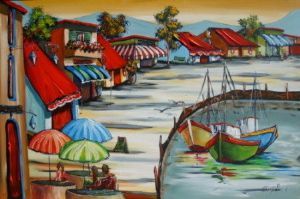 "Street and Harbour Scene 1"