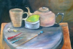 "Tea Time On Granite Palette"