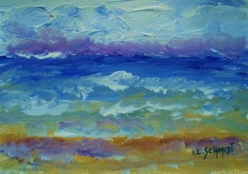 "Lilac Clouds And Pastel Sea"