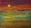 "Full Moon and Rocky Outcrop"