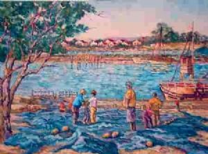 "Fisherman working Nets"