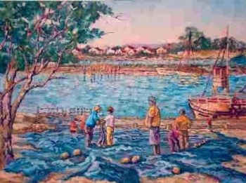 "Fisherman working Nets"