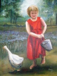 "Girl with Goose"