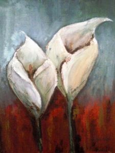 "Arums in Impasto"