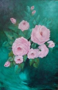 "Full Blown Pink Roses"