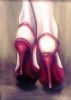 "Red shoes with flair"