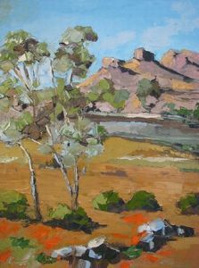 "Three sisters country scene"