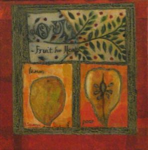 "Lemon and Pear Collage"