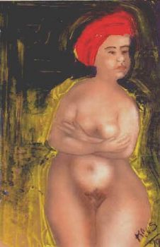 "Nude with Red Turban"