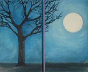 "Tree in moonlight"