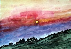 "Sunset Over India"