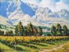 "Stellenbosch Mountain with Vineyards"