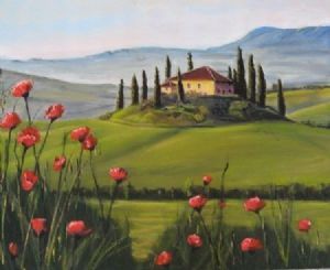 "Tuscany with Poppies"