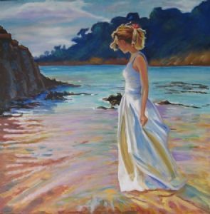"Girl Standing in the Sea"