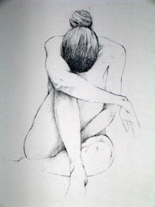 "Nude, at rest"