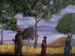 "Sotho Family Walking By"