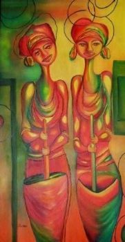 "Abstract African Ladies 1"