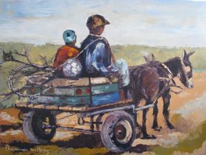 "Donkey cart"