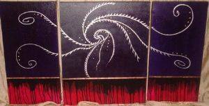 "Silver Octo in Purple Sea"