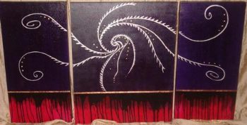 "Silver Octo in Purple Sea"