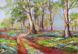 "Bluegum Trees in Springtime"