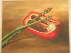 "Red pepper and Asparagus"