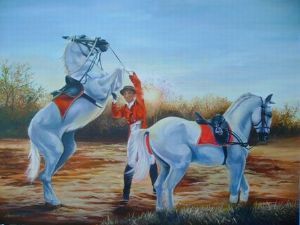 "Lipizzaners in Action"