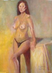 "Nude and G-string"