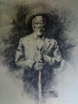 "Old man in charcoal"